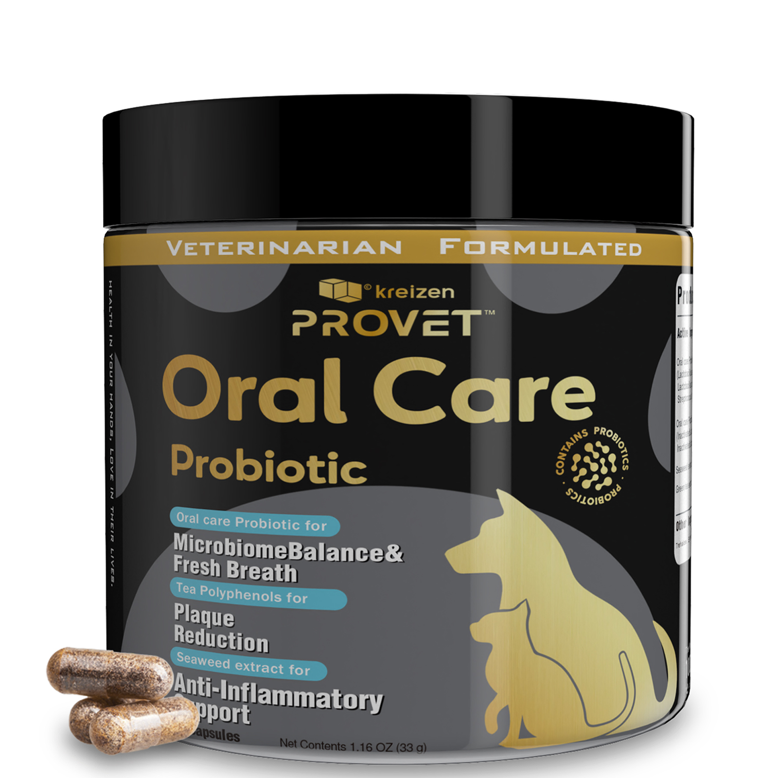 Oral Probiotic with Self Test Kit for Pets