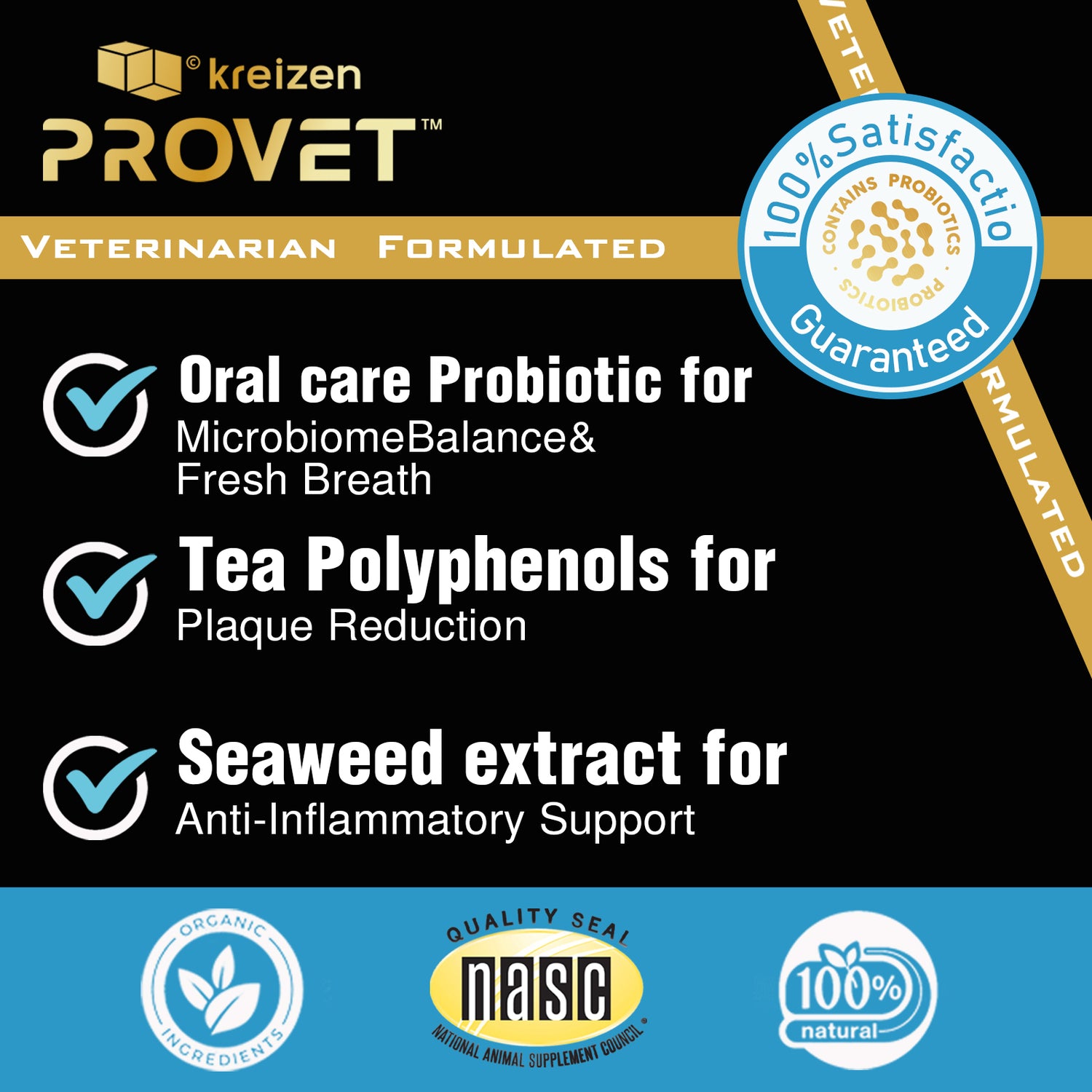 Oral Probiotic with Self Test Kit for Pets